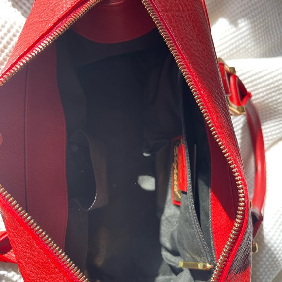 Chopard Red Satchel with Gold Accents NWOT - Picture 11 of 15